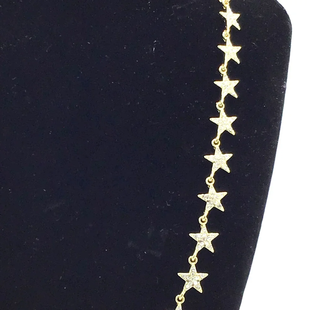 Ballet‎ Gold Stars Rhinestone Necklace